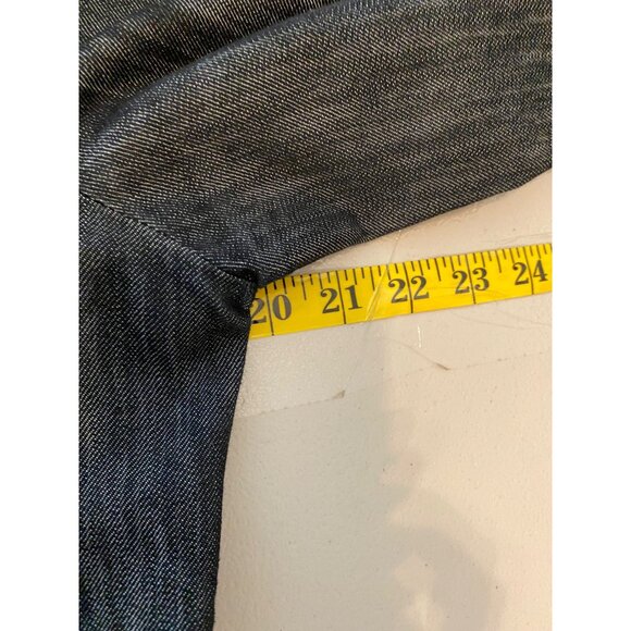 Baccini WoDenim Midi Dark Denim Jacket Button Details & Pleated Back Large - Picture 7 of 10